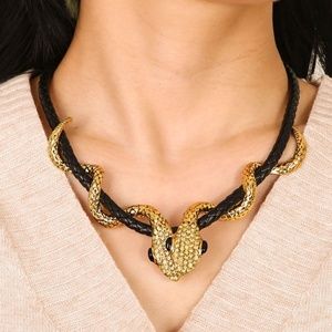 Rhinestone Snake Choker  Necklace